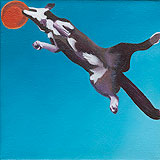 Leaping Dog and Frisbee No. 1